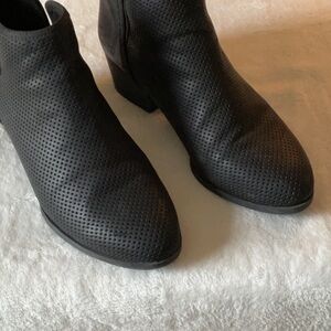 Call It Spring Black Ankle Boots with Modern Texture